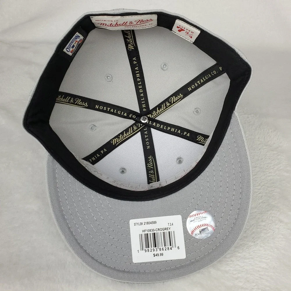 Colorado Rockies Mitchell‎ & Ness MLB Fitted 7 3/4 Liberty Fit Hat Cap Gray NWT